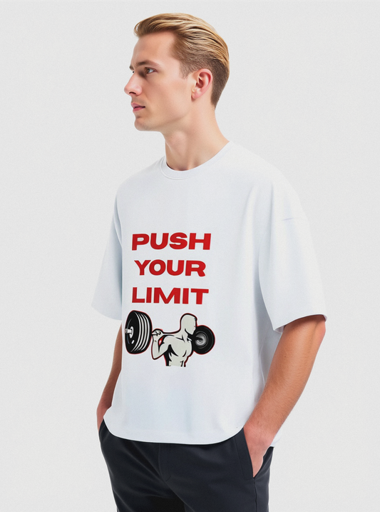 Push Your Limit Unisex Terry Oversized Tee