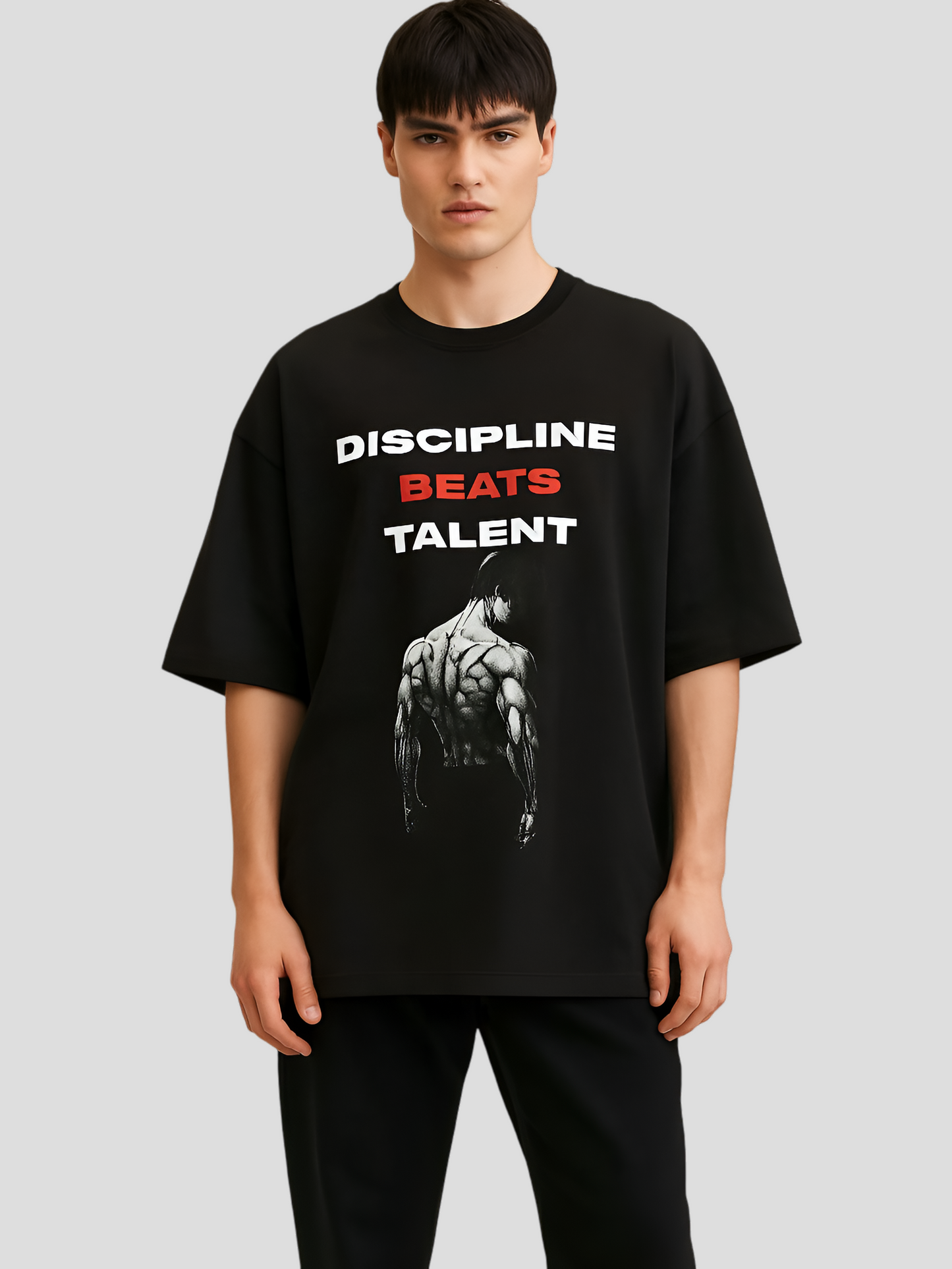 Discipline Beats Talent Unisex Terry Oversized Tee
